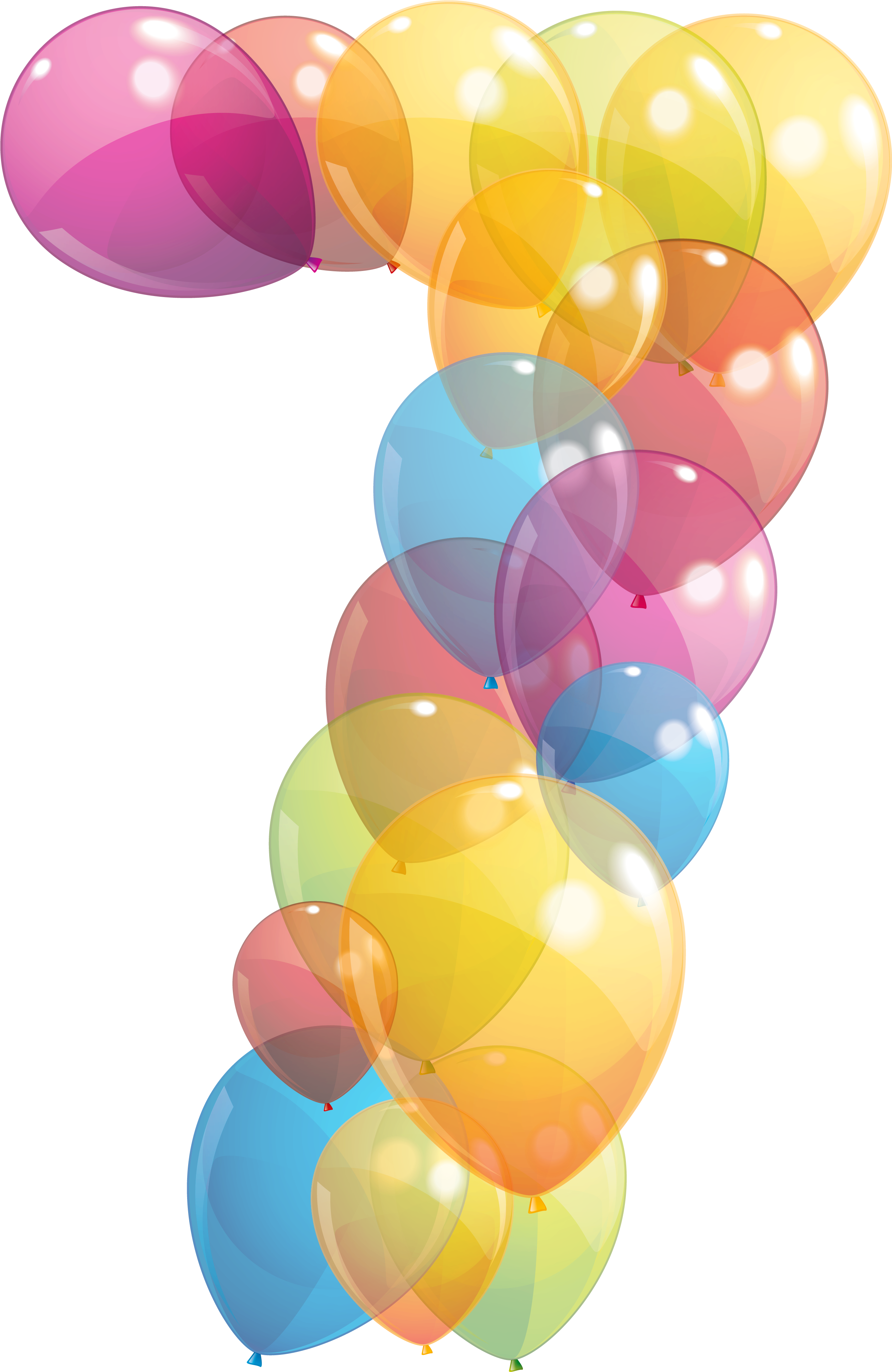 Transparent Seven Number Of Balloons Png Image - 7 Birthday Balloon Png (2733x4158), Png Download