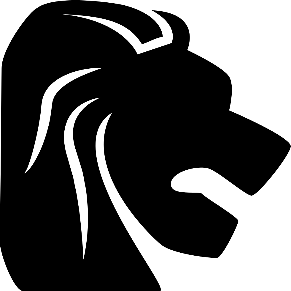 Leo Zodiac Symbol Of Lion Head From Side View Comments - Simbolo Leão (981x979), Png Download
