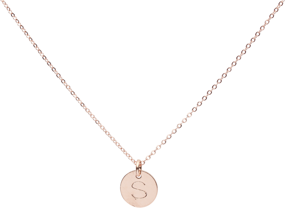 Monogram Necklace On Thin Chain - Necklace (1024x1024), Png Download