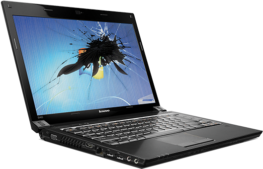 Broken Laptop - Mobilis Privacy Filter For 13.3" Laptop (wide 16:9) (540x411), Png Download