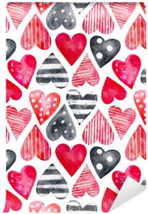 Seamless Pattern, Watercolor Hearts - Pattern (400x400), Png Download