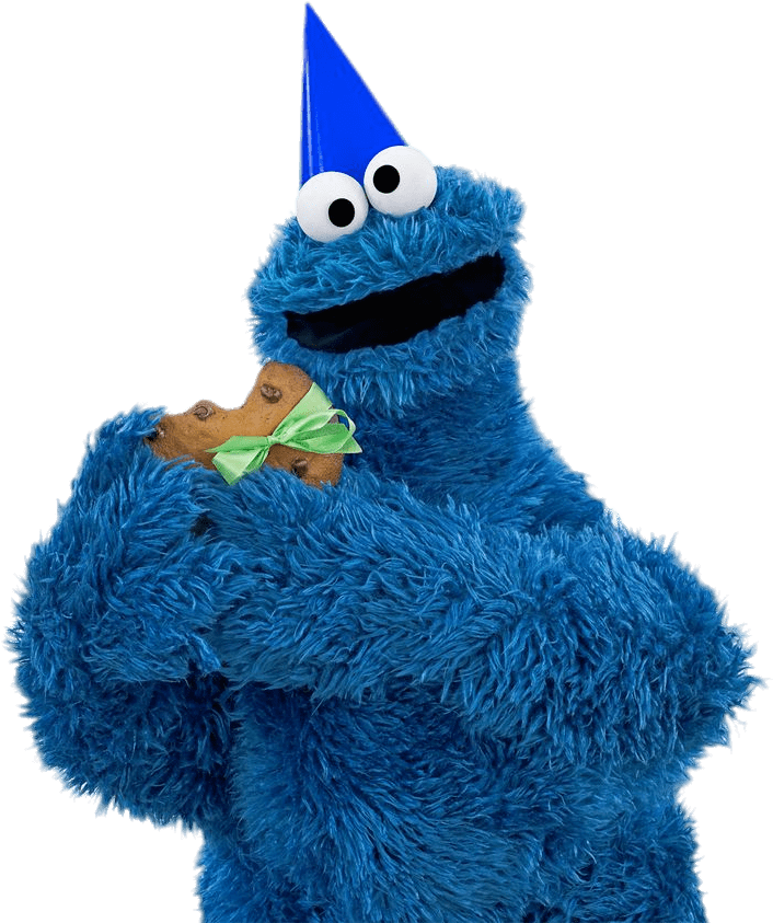 Download - Sesame Street Cookie Monster Birthday (736x869), Png Download