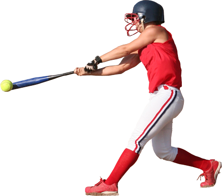 Girls Softball Tournaments - Girl Playing Softball Png (453x400), Png Download