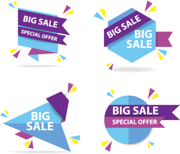Colorful Shopping Sale Banner , Sale, Banner, Offer - Offer Template Png (640x640), Png Download