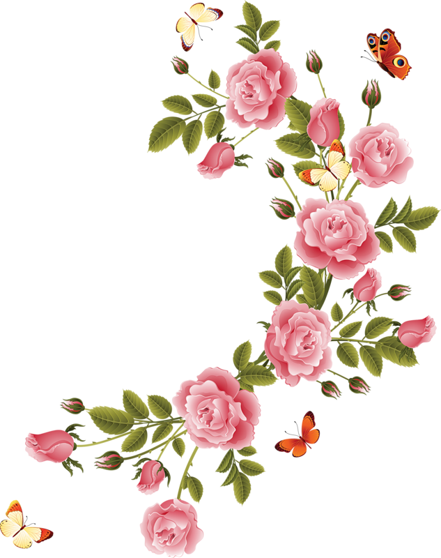 Flores Vector Wall Flower - Shabby Chic Floral Png (633x800), Png Download