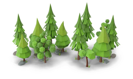 Forest Png Photo Image - Low Poly (600x600), Png Download