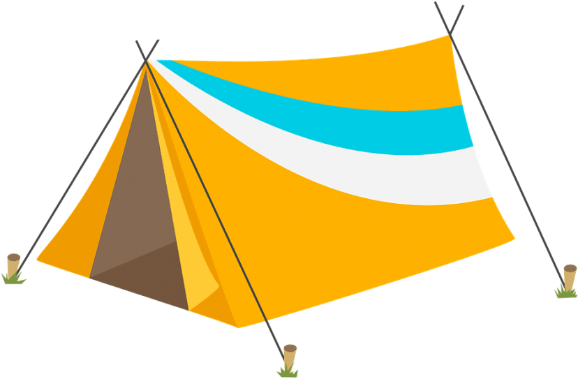 Free Png Yellow Tent Png Images Transparent - Tienda De Campaña Dibujo (850x567), Png Download