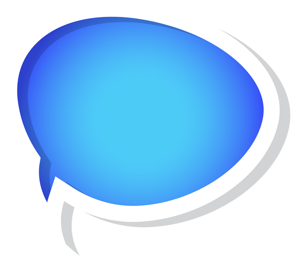 Bubble Speech Blue Png Clip Art Image - Speech Bubble Png Blue (600x528), Png Download