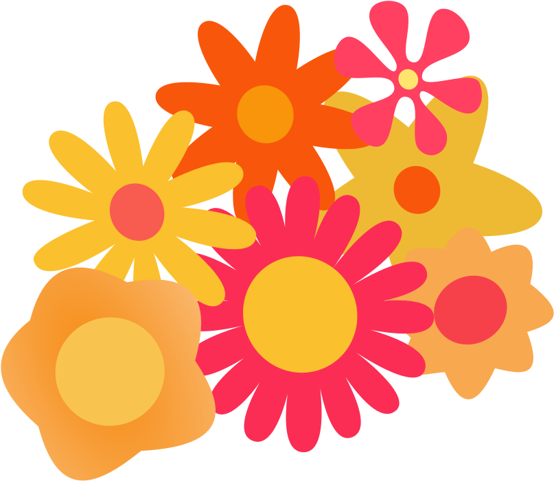 How To Set Use Flower Cluster Cartoon Clipart (900x822), Png Download