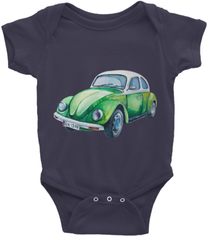 Watercolor Vintage Bug - Thwomp - Onesie - Super Mario (480x480), Png Download