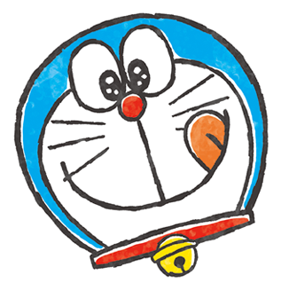 Doraemon Sticker Cute Cartoon Watercolor Handpainted - Doraemon (330x373), Png Download