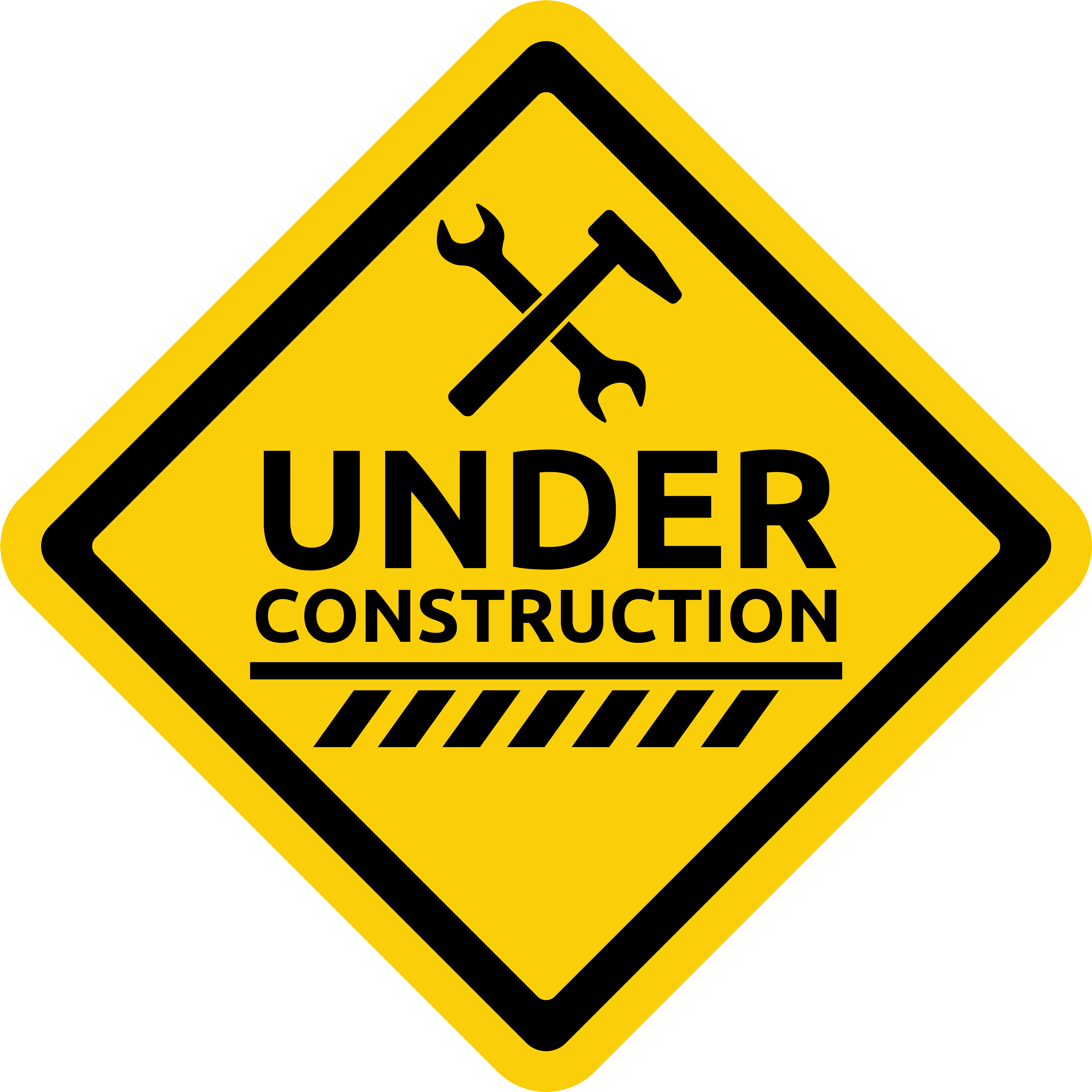 Under Construction Warning Sign Png Clipart - Under Construction Icon Png (5000x5000), Png Download