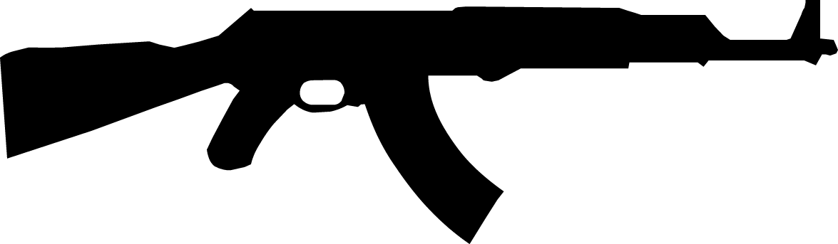 Ak47 Hud Csgo Black And White Ak 47 Full Size Png Download Seekpng