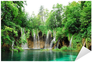 Waterfall At Plitvice National Park Sticker • Pixers® - Plitvice Lakes National Park (400x400), Png Download
