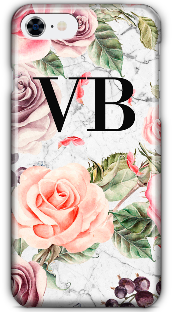Personalised Watercolor Floral Initials Phone Case - Gypsi's Rhinestone Hair Comb (480x480), Png Download