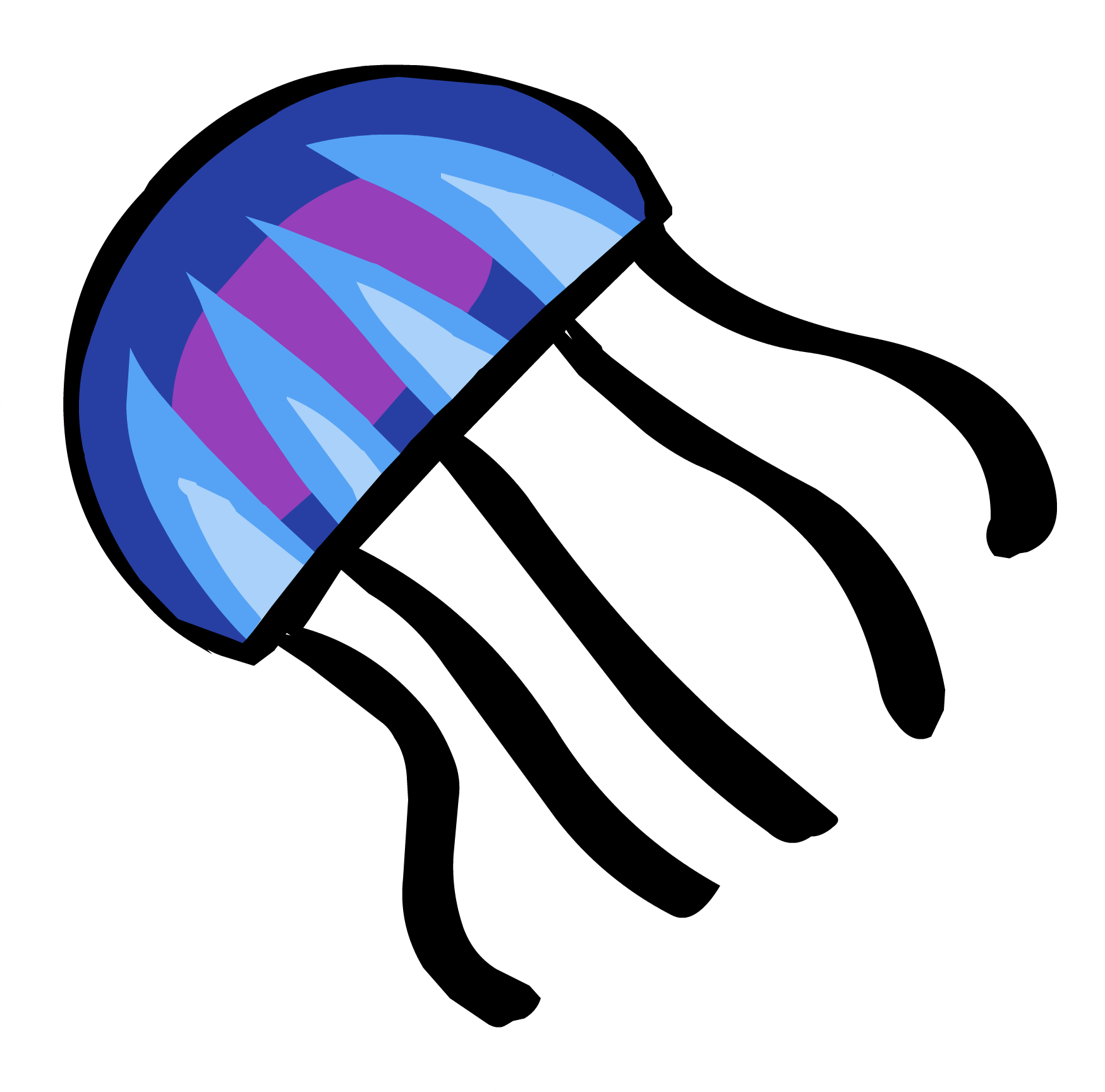 Jellyfish Pin - Png - Jellyfish (1749x1728), Png Download