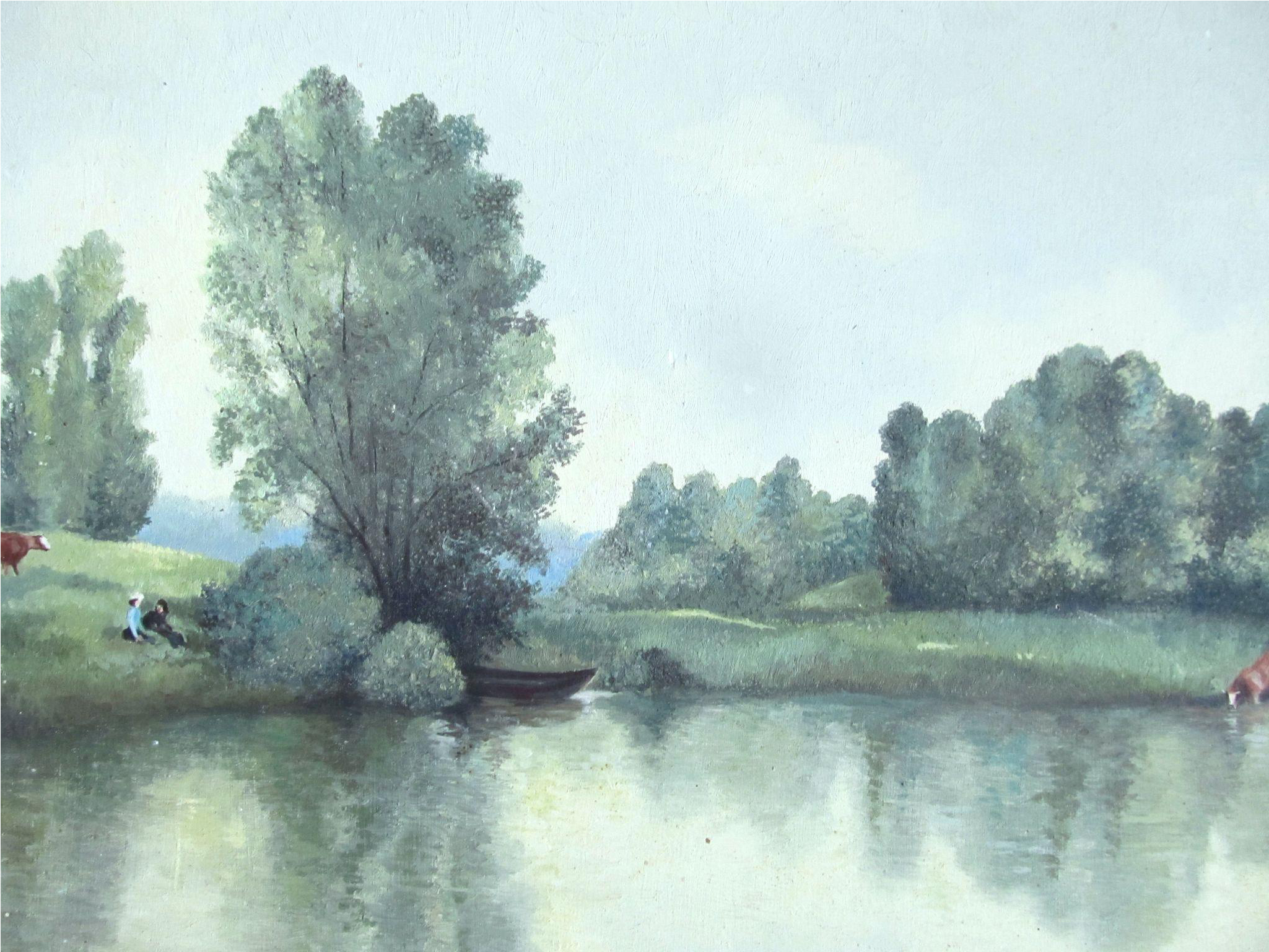 Reserved Authentic French Impressionistic Painting - River Watercolour Transparent (2048x2048), Png Download