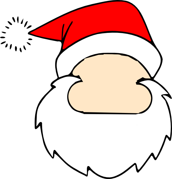 Santa Face Transparent Background (576x599), Png Download