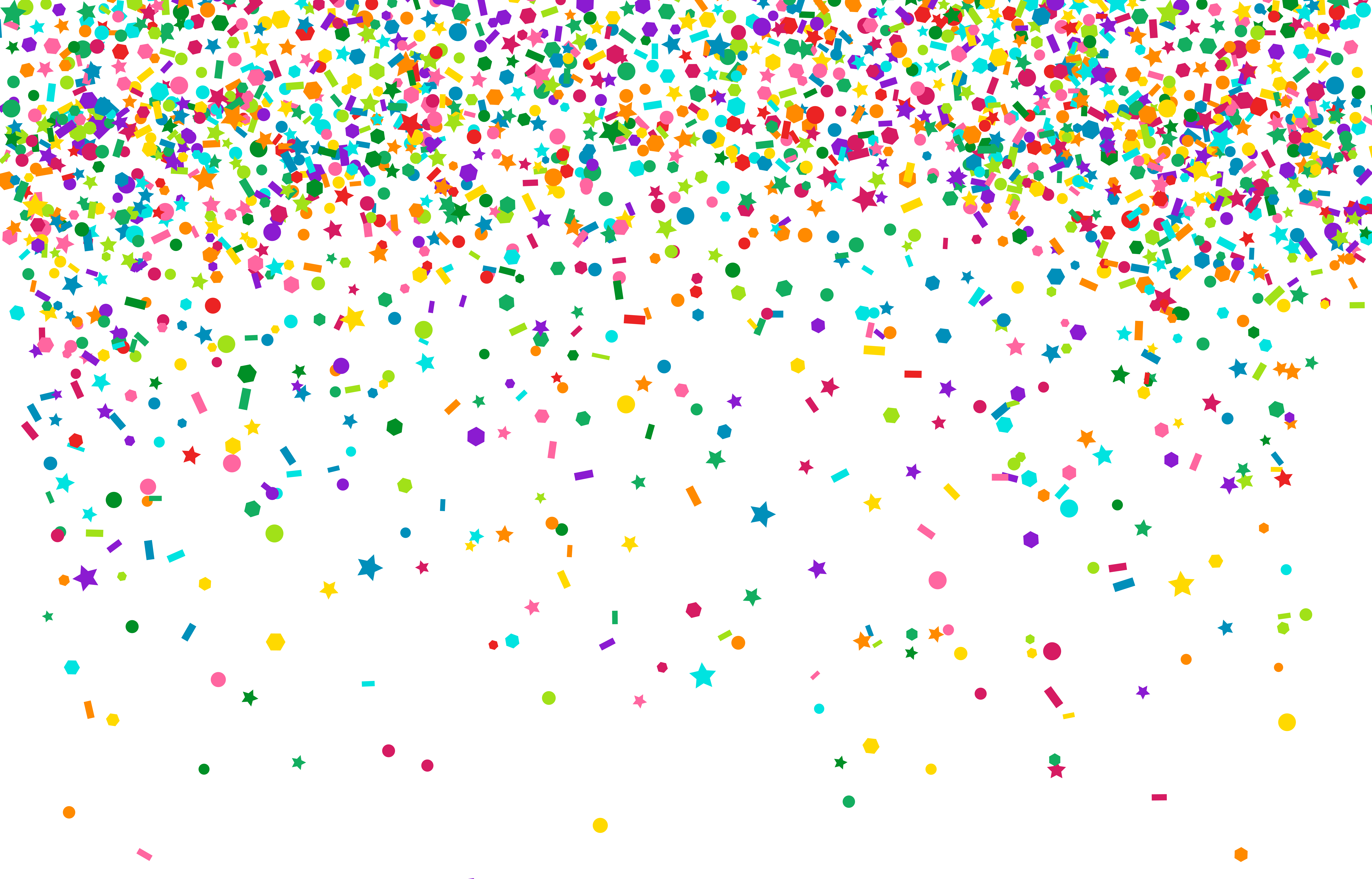 Png Confetti - Confetti Clip Art Png (8000x5125), Png Download