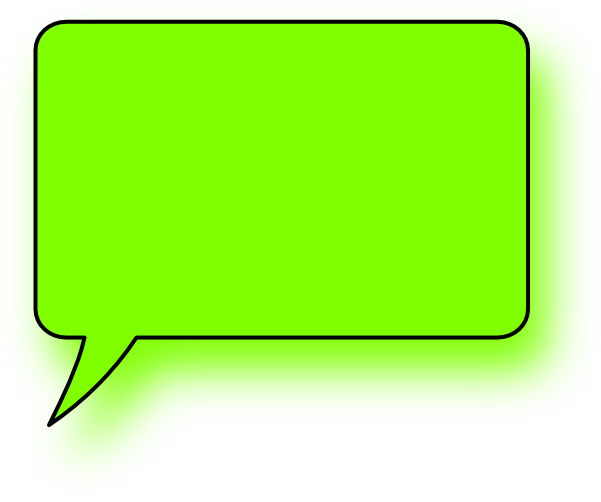 Square Speech Bubbles - Green Text Bubble Png (600x511), Png Download
