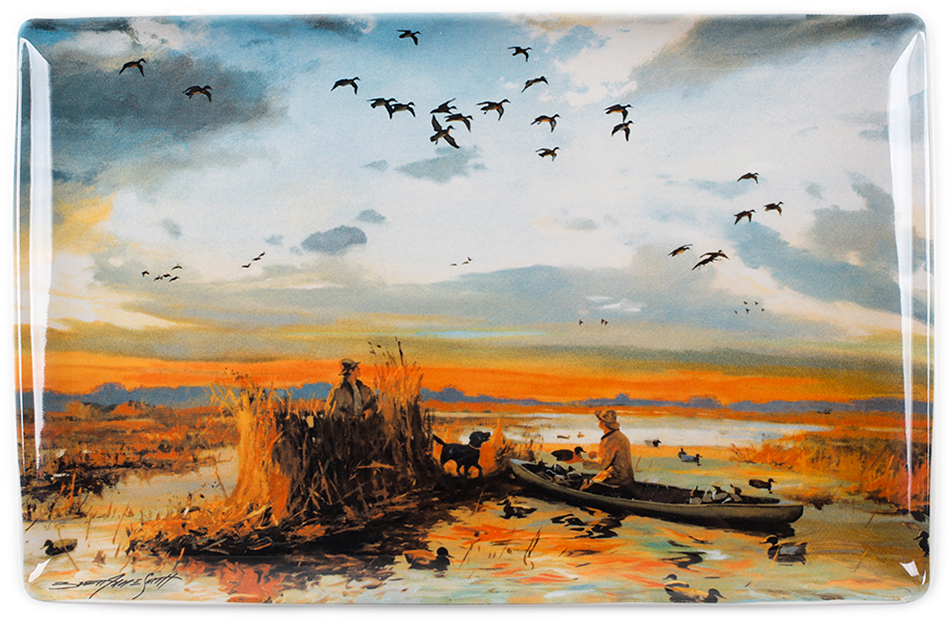 Brett Smith Sporting Art First Flight Platter (1000x669), Png Download