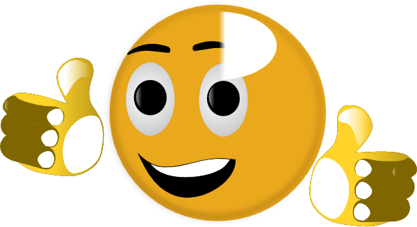 Thumbs Up Smiley2 Clip Art - Thumbs Up Clipart Gif (600x326), Png Download