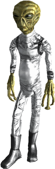 Alien - Fallout Alien Png (243x599), Png Download