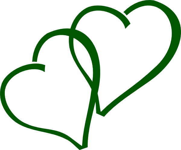 How To Set Use Green Double Hearts Clipart (600x498), Png Download