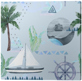 Watercolor Summer Background - Sail (400x400), Png Download