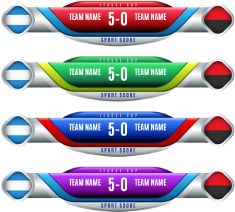 Scoreboard Elements Design For Football And Soccer, - Marcador De Futbol Png (360x360), Png Download