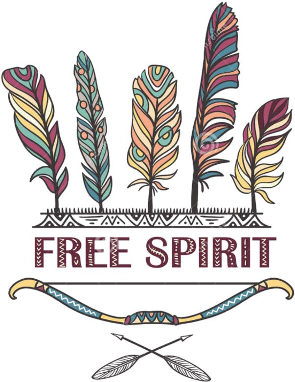 Feather Boho Bohemian Sticker Watercolor Bohofeathers - Vector Graphics (1024x1024), Png Download