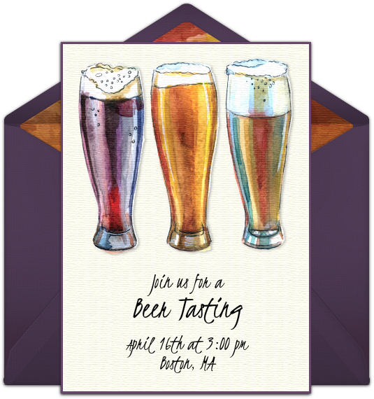 This Beer-inspired Free Party Invitation Design Is - Beer (650x650), Png Download