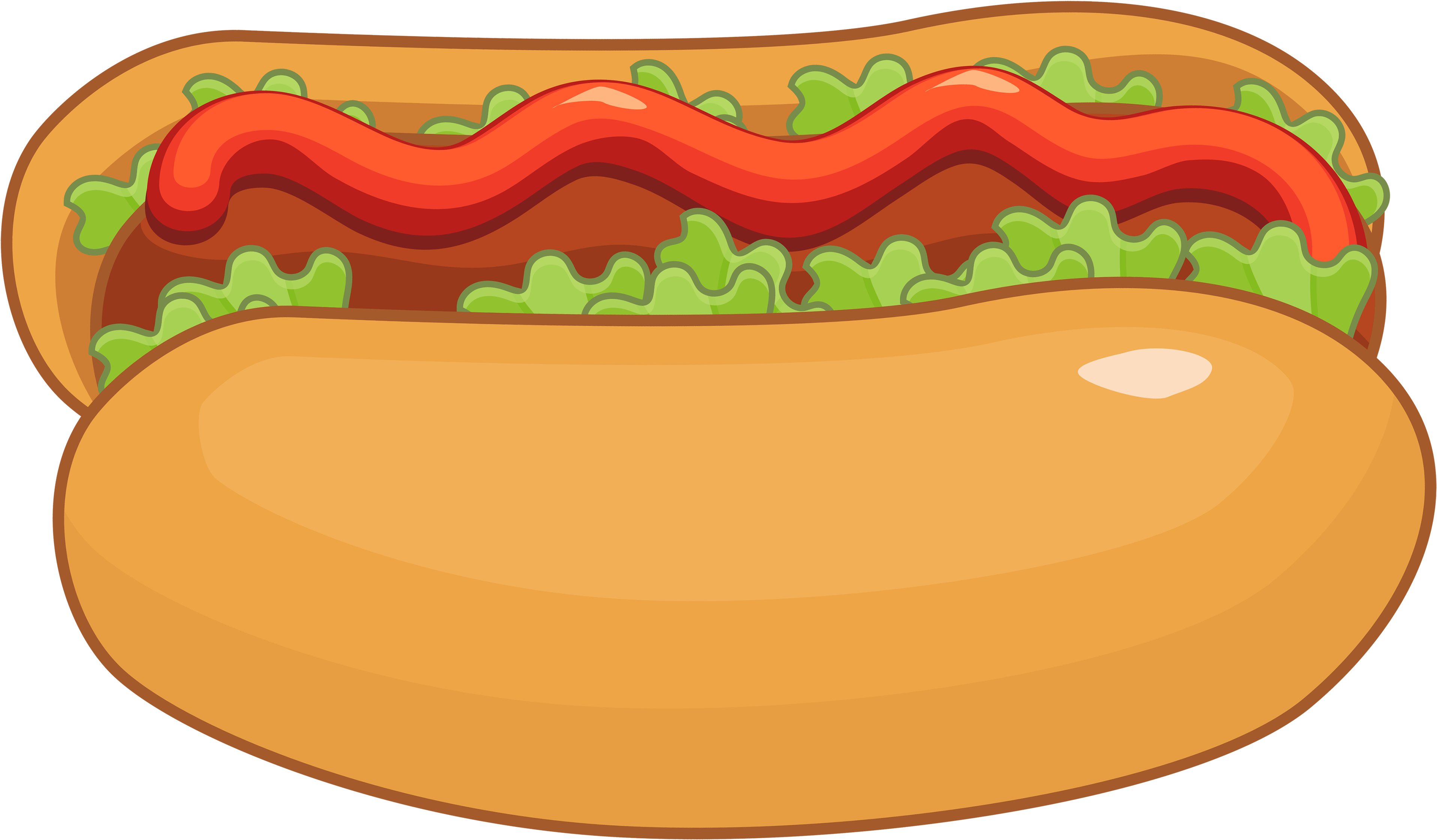 Hot Dog Png Clipart - Hot Dog (4000x2420), Png Download