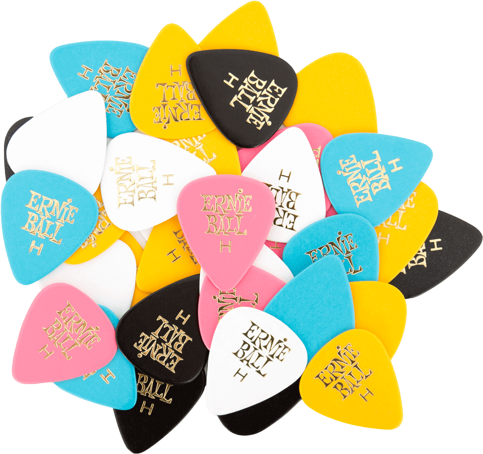 Heavy Assorted Color Cellulose Picks, Bag Of - Ernie Ball Celluloid Picks (2000x2000), Png Download
