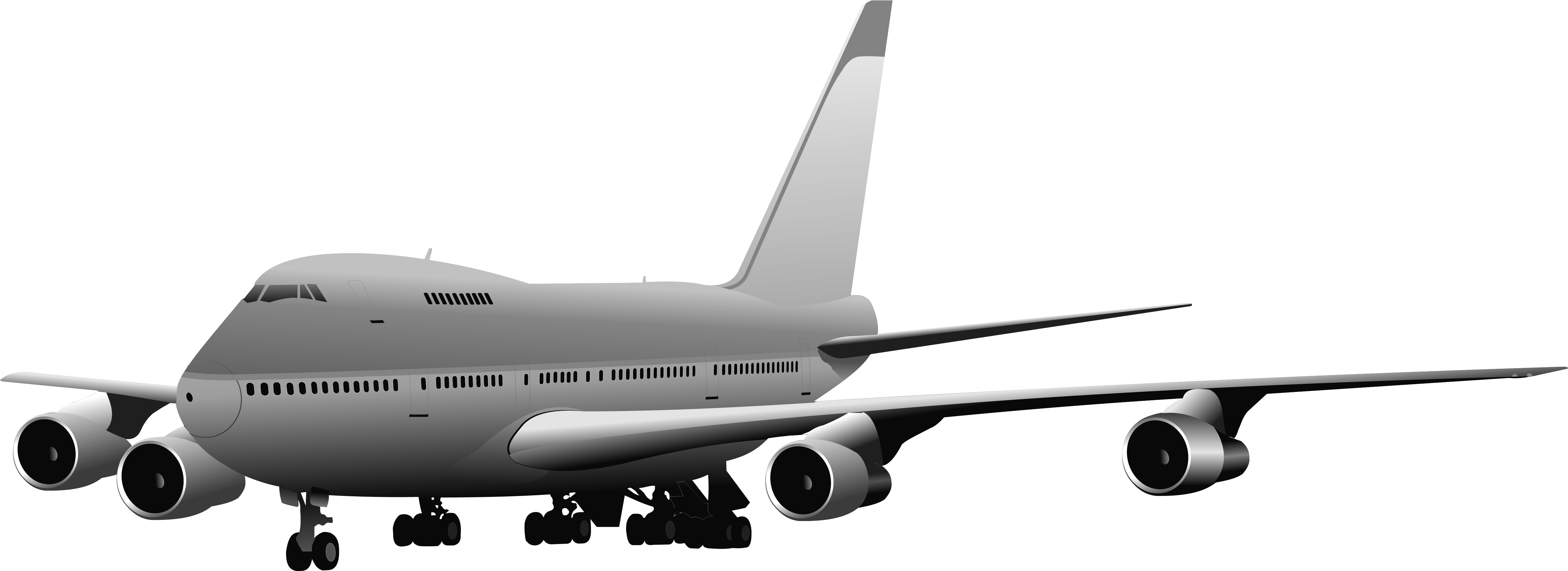 Airplane (5892x2423), Png Download