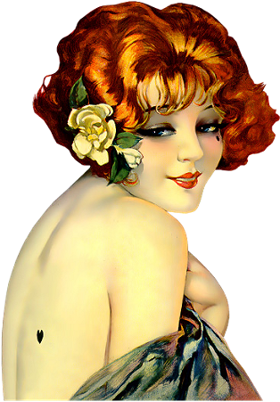 Sexy Pin-up Girl - Necklace Pendant Portrait Vintage - 40 * 30mm Glass (323x456), Png Download