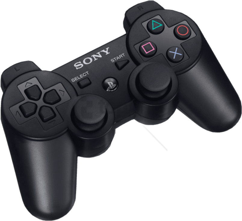 Gamepad Png Image - Official Sony Dualshock 3 Controller Black Ps3 (650x600), Png Download