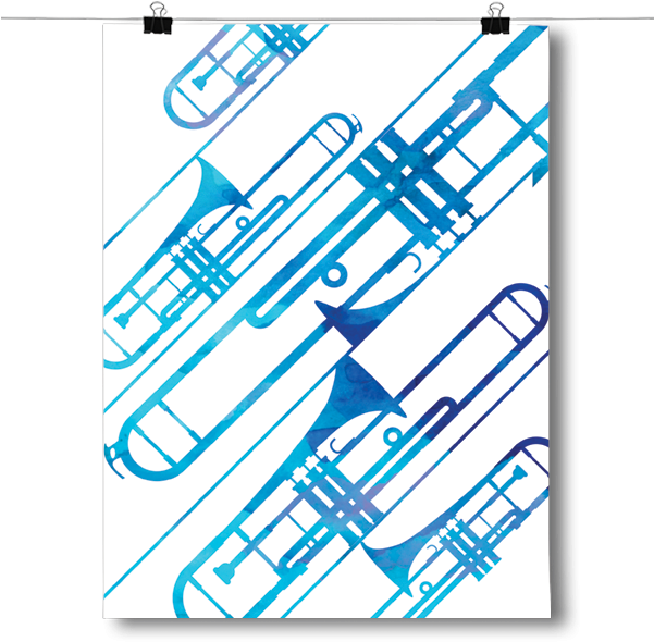 Abstract Trombone - Abstract Trombone - Watercolor Case - Ipad Mini (600x600), Png Download