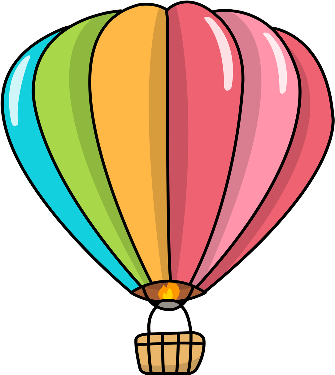 Svg Royalty Free Library Free To Use Public Domain - Pastel Hot Air Balloon Png (1200x1376), Png Download