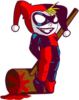 Harley Quinn Acrylic Keychain/charm - Keychain (480x720), Png Download