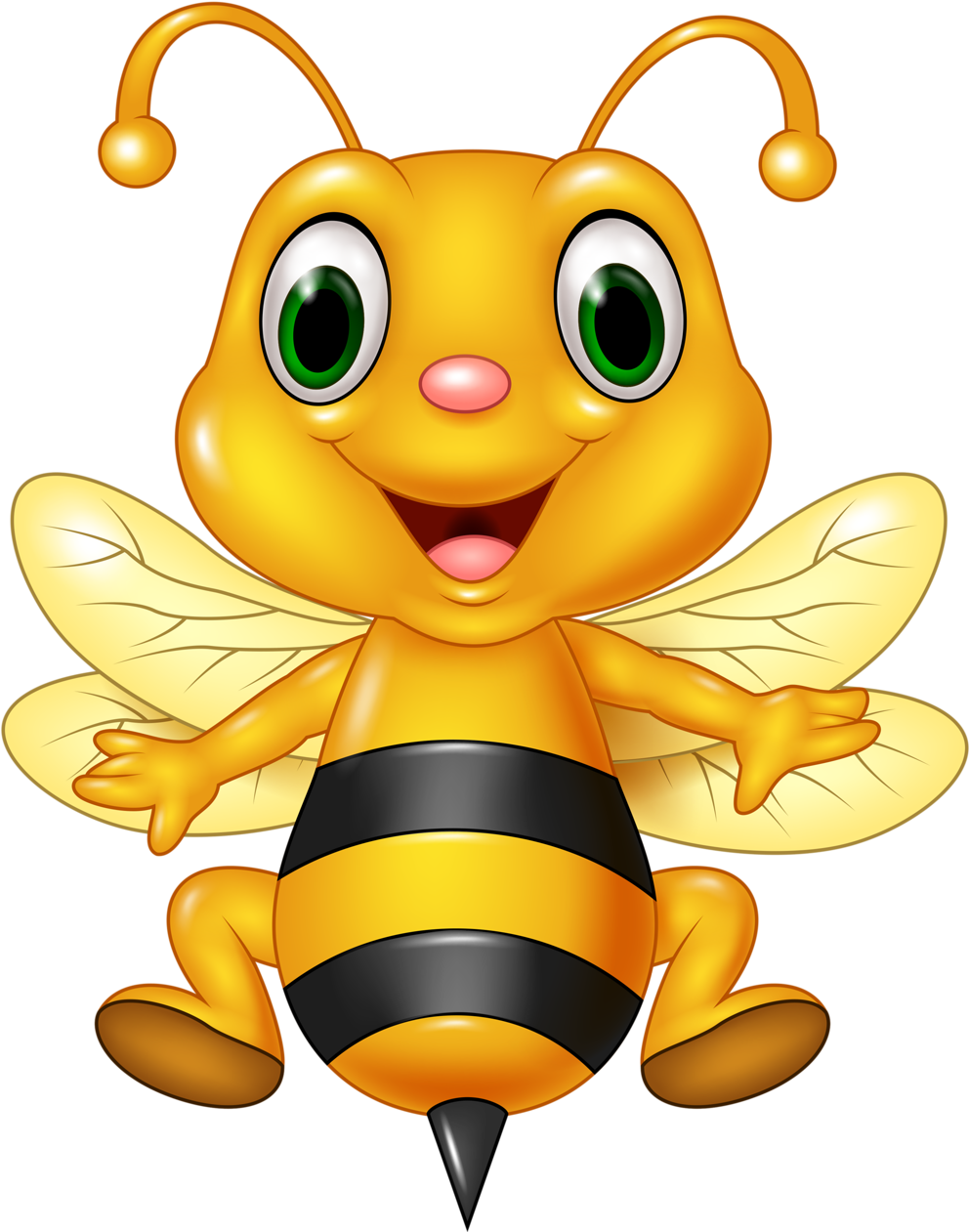Funny Cartoon Animals Vector - Honey Bee Throw Blanket (1015x1280), Png Download
