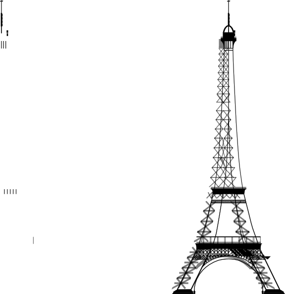 La Tour Eiffel Big Clip Art At - Background Power Point Paris (576x595), Png Download