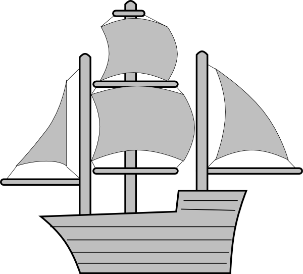 How To Set Use Gray Pirate Ship Clipart (600x543), Png Download