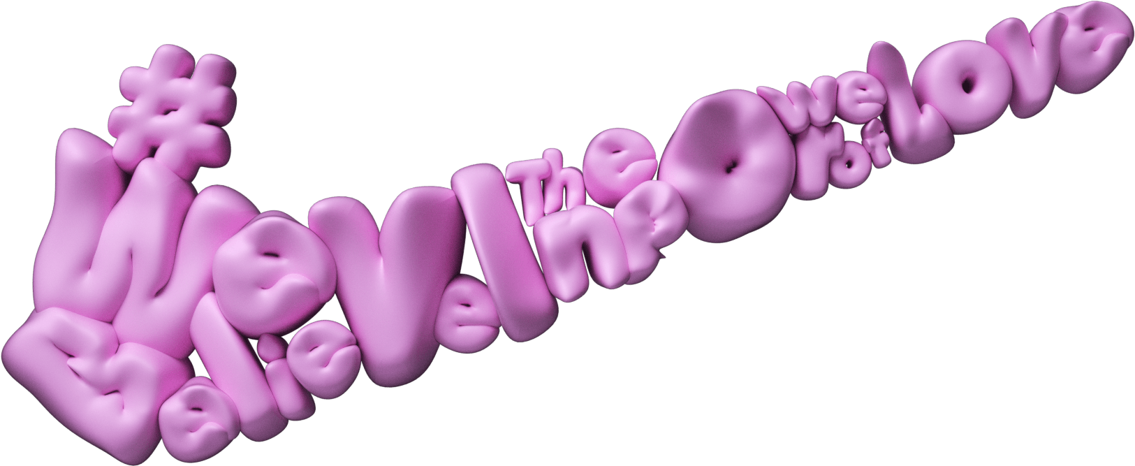 Nike - Nike We Believe In The Power Of Love (2000x1000), Png Download