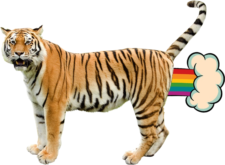 Giant Realistic Flying Tiger - Tigresa Voladora Gigante Realista (769x552), Png Download