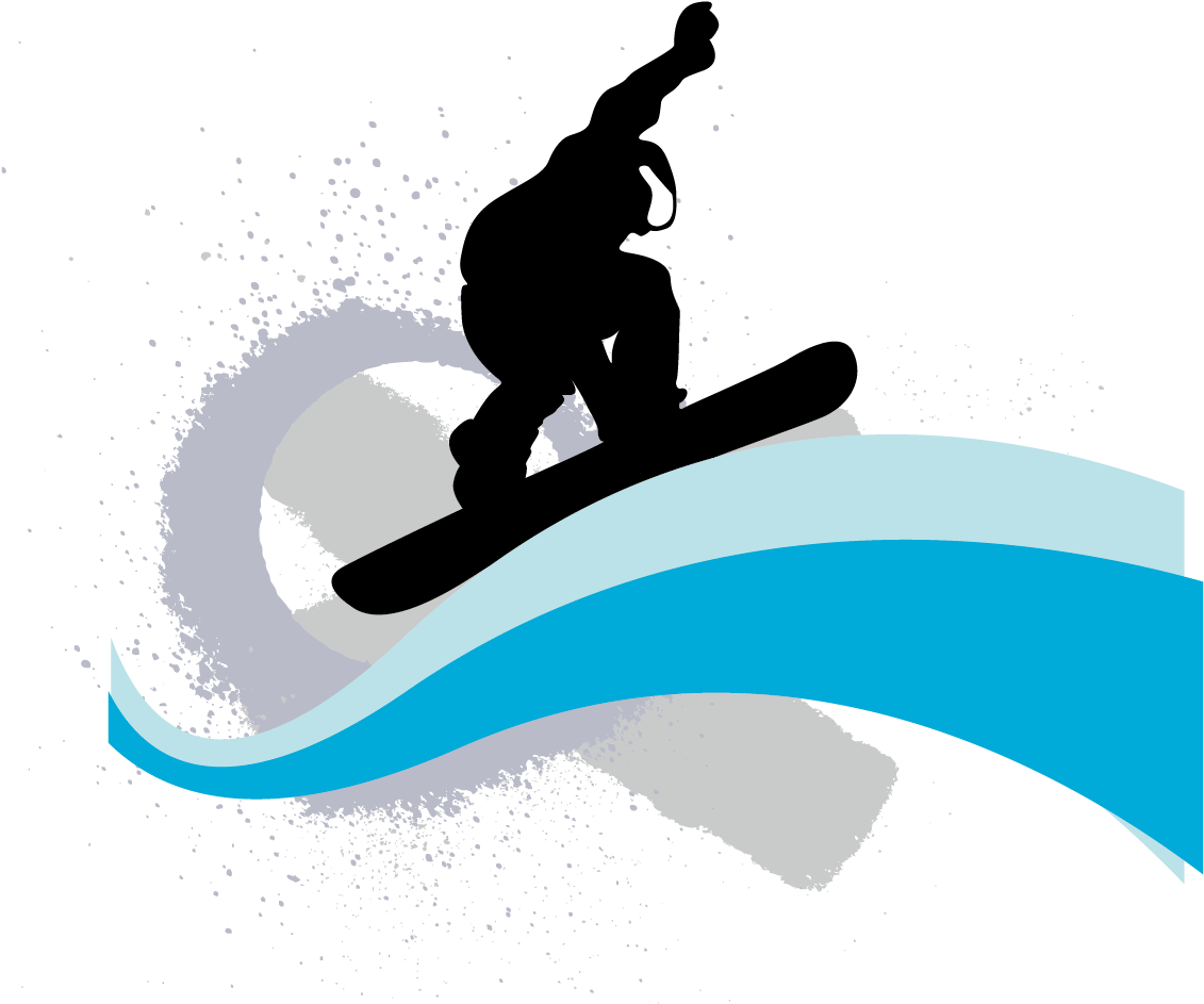 Snowboarding Drawing Watercolor - Snowboarding (1181x1181), Png Download