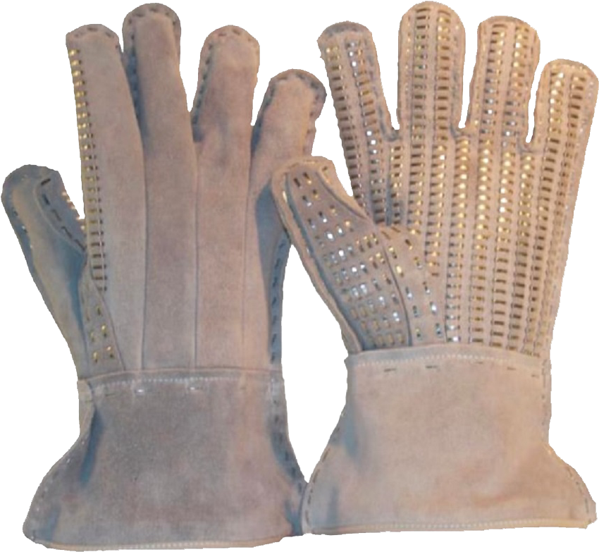 Barbed Wire Handler Glove Leather (868x800), Png Download