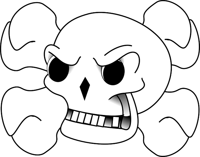 Skull And Bones Svg Clip Arts 600 X 470 Px (600x470), Png Download