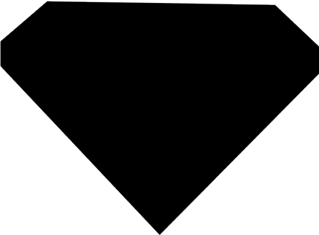 Rhomb Clipart Diamond Shape - Diamond Silhouette Png (640x480), Png Download