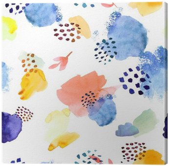 Watercolor Seamless Pattern,dot Memphis Fashion Style, - Watercolor Painting (400x400), Png Download